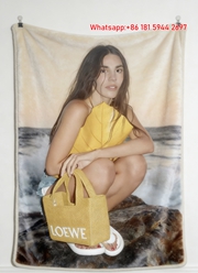 LOEWE Beach Campaign Flannel Fleece Throw Blanket L325